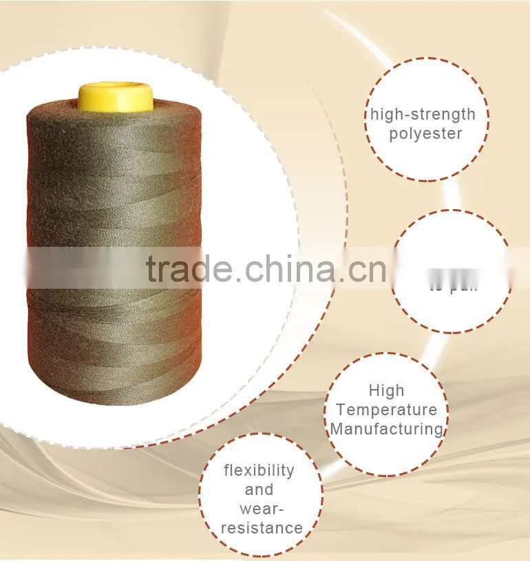 Alibaba China 100% spun polyester sewing thread 20S/2