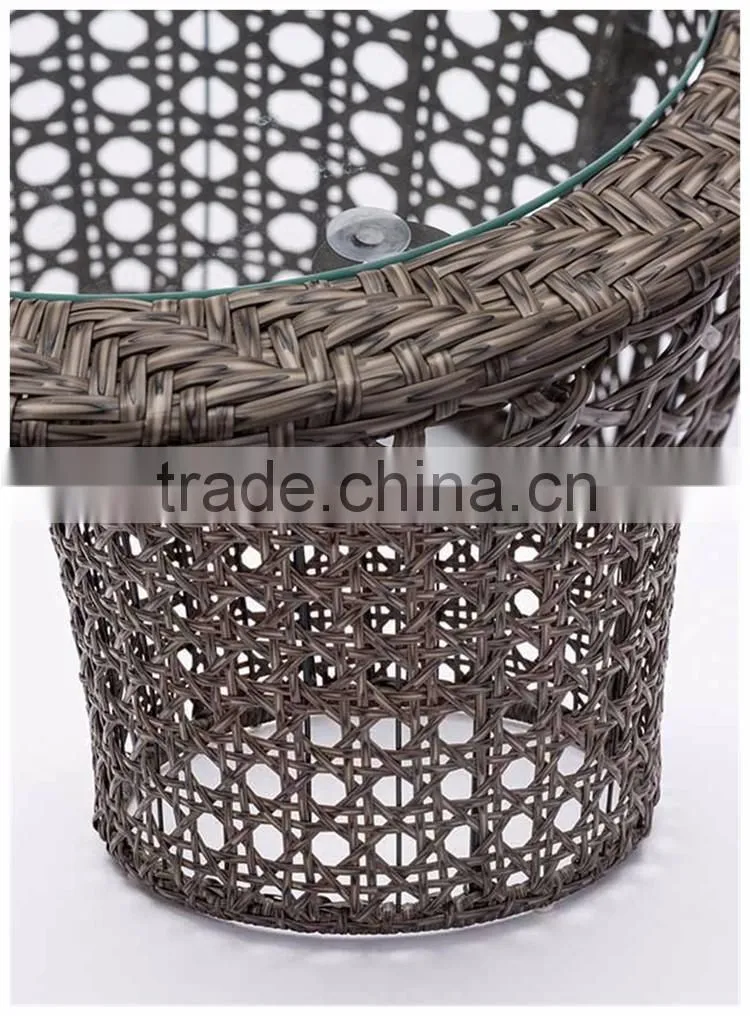 3PCS/SET Garden Outdoor Rattan Coffee Office Dining Table And Chair Tunisia Price For Restaurant