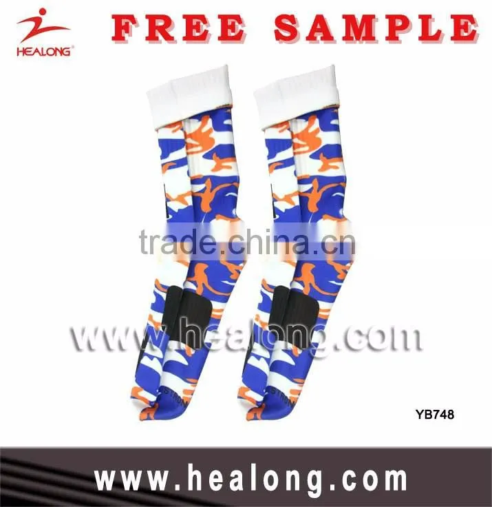 Healong Hot Sales Youth Custom Sublimated Basketball Sport Socks