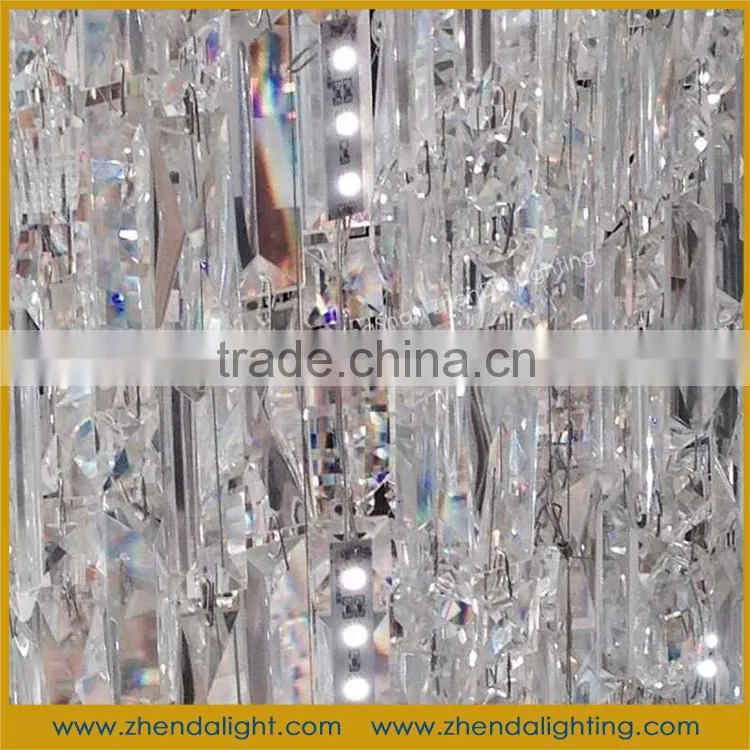 Eyeball-catching gorgeous pillar project lighting &High Quality crystal pendant light