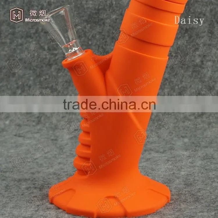 China manufacturers 216 new product silicone water bong rubber pipe for smoking 100% food grade silicone better than glass