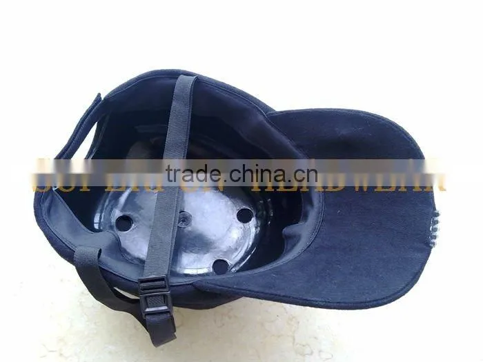 100% cotton fabric LED safety helmet hats