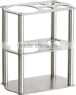 Polish stainless steel table toothbrush holder