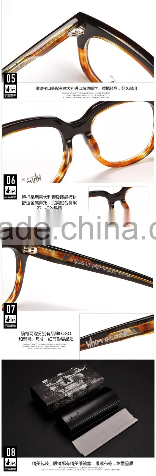 WHIM Retro Round Full Frame Handmade Acetate Glasses Frame