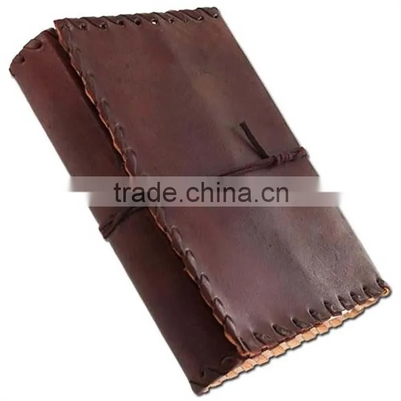 2016 handmade top grade real leather diary with string