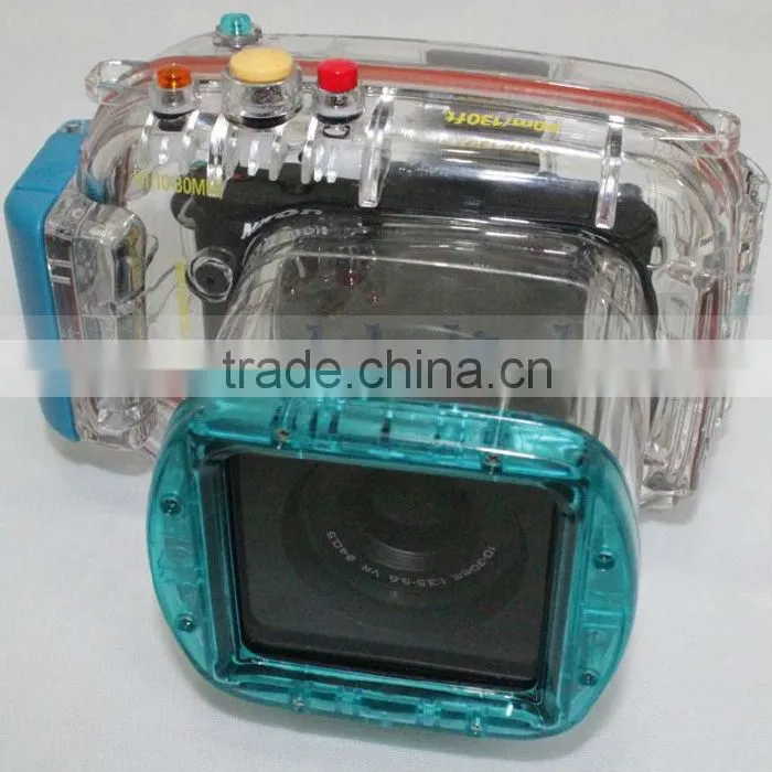 digital waterproof camera case for Nikon V1(l0~30MM), 40m/ 130ft depth underwater camera housing, Nikon Waterproof Camera Case