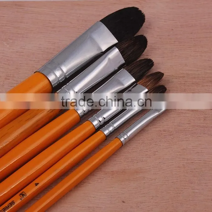 Wood Handle Nylon Material Hair Artist Brush Gift Set Paint Brush Hair Brush