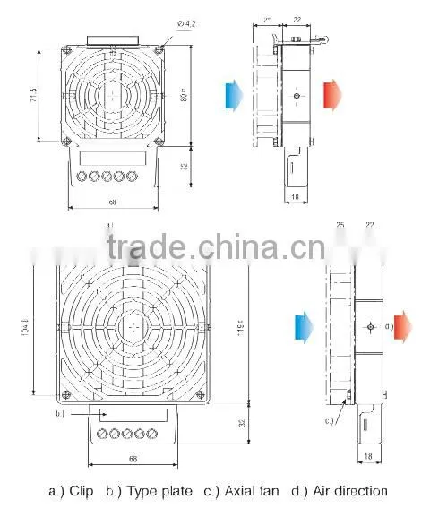 SAIPWELL HV 031/HVL 031 100W To 400W Space-saving Fan Heater