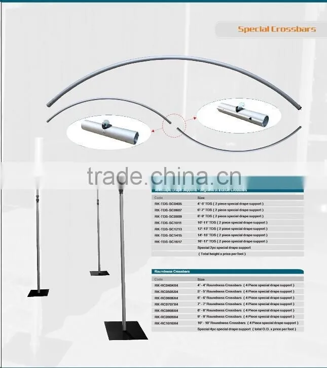 Aluminum backdrop stand pipe drape,backdrop pipe and drape for wedding, pipe sizes(PD-001)