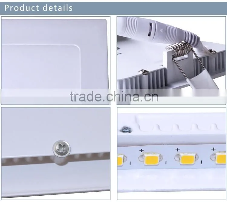 Ultra Thin Round / Square Shape Slim 3W 6W 9W 12W 18W 24W Ceiling LED Panel Down Light