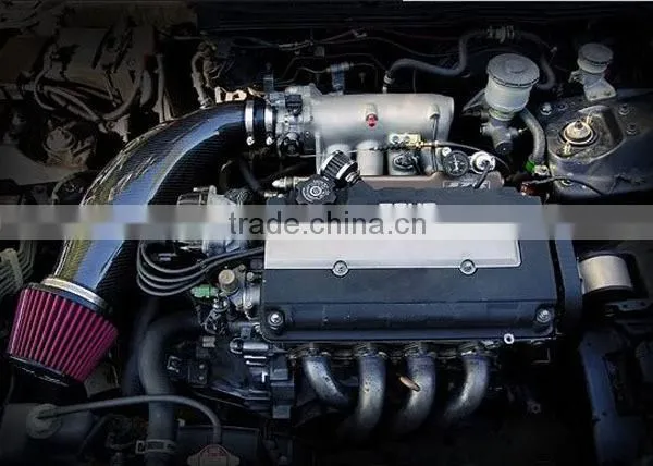 Racing Car Auto Black Carbon Fiber Air Intake Pipe Air Filter 92-00 Civi EK EG 1 Set