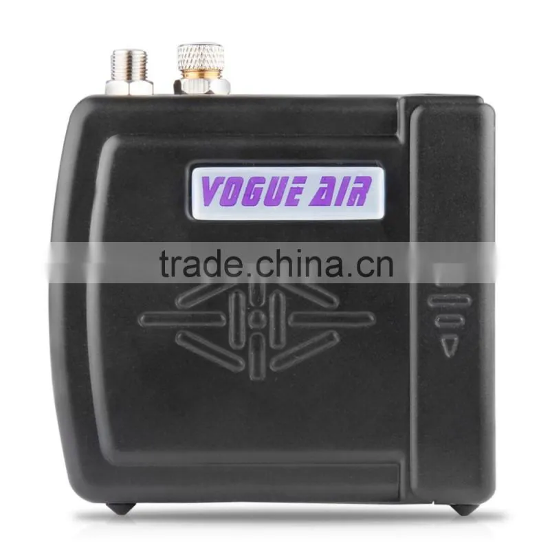 Black HS08 Portable Mini Airbrush Compressor Kit with UK Adapter Body Paint Professional Airbrush Nail Art Paint Cake AS-37