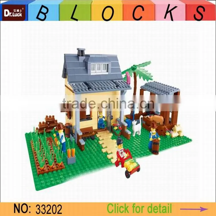 Factory price 719pcs happy farm wisdom toy bricks for sale