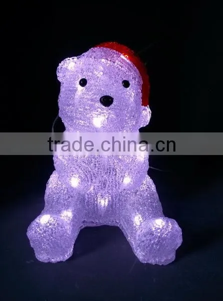 3D acrylic bear motif LED christmas light