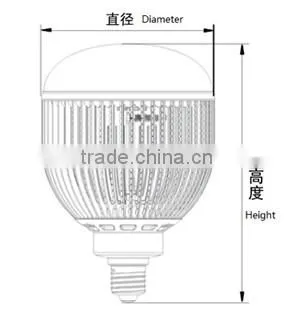 high powerful E40 50w 120V AC led globe bulbs