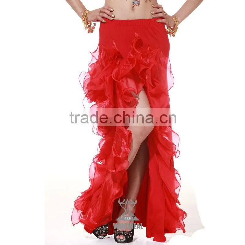 New belly dance ruffle skirt sexy belly dance skirt in lady dance performance wear