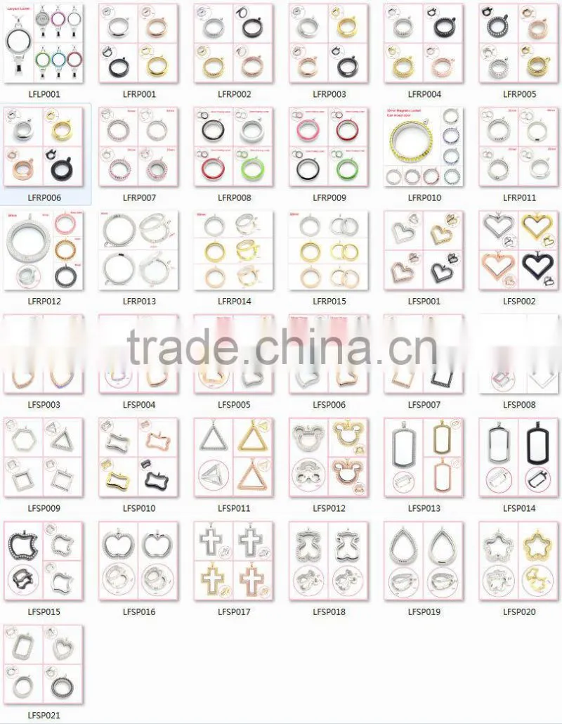 Hot selling 30mm round crystal floating glass locket