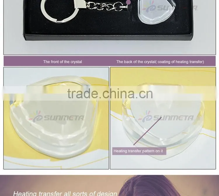 sublimation crystal/custom/metal keychain for sublimation
