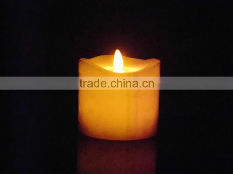 D80*H80mm paraffin pillar electronic swinging Christmas LED candles gifts