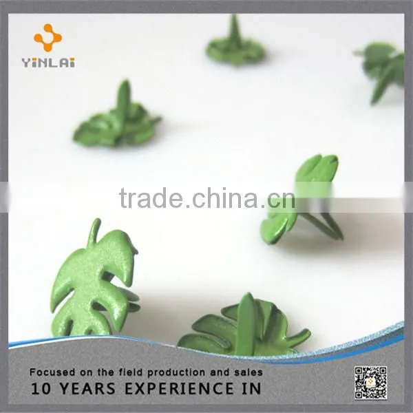 Metal leaf scrapbooking brads