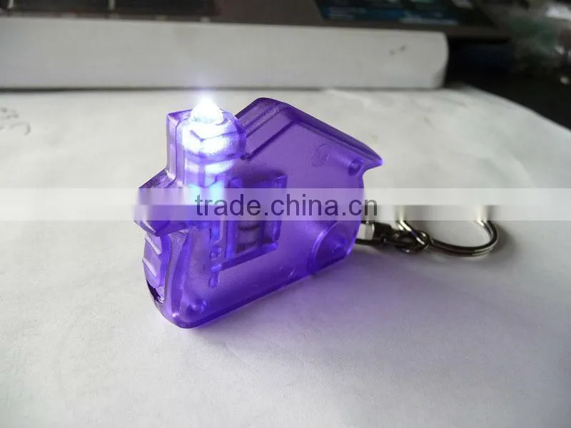 Promotional new desgin House shape Mini LED flashlight keychain