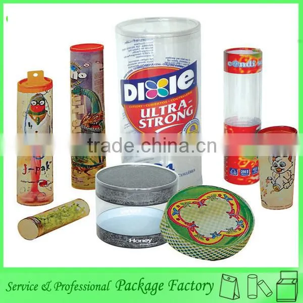 Multifunctional Clear plastic PVC cylinder packaging