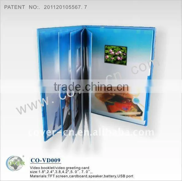 video greeting gifts booklet for advertiser /LCD booklet