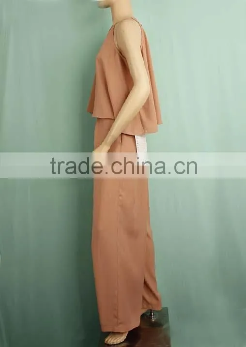 Two pieces women body fit jumpsuit pant unique design jumpsuit pant WT150832601