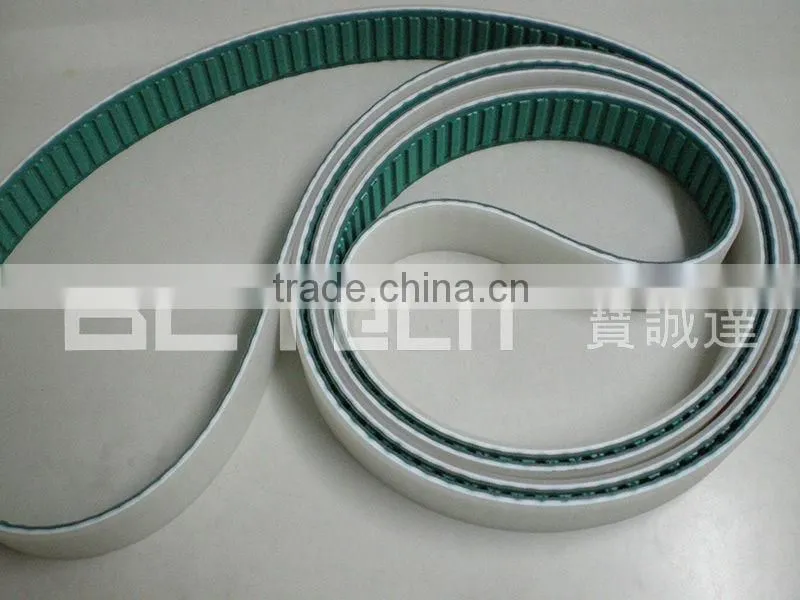PU Timing belt with green fabric