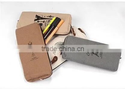 Paris Memories Pastorable Canvas Pen Pencil Stationery Pouch Bag Case