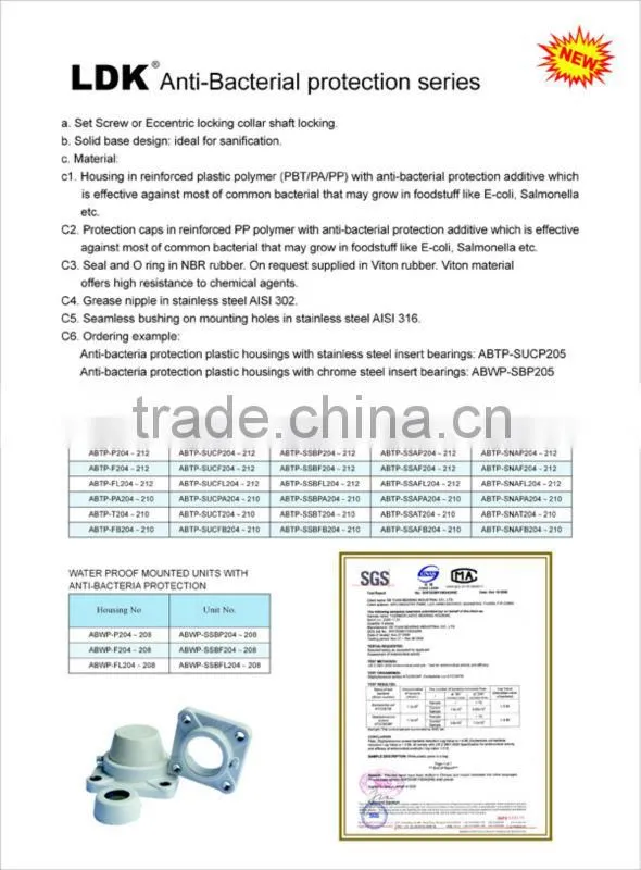 LDK heavy duty cast iron block bearing ucf 306