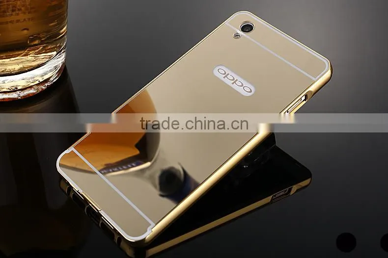 Wholesale Mirror Metal Aluminum Bumper Back Case Cover Cell Phone Case Wholesale Magnetic Phone Case For OPPO A33