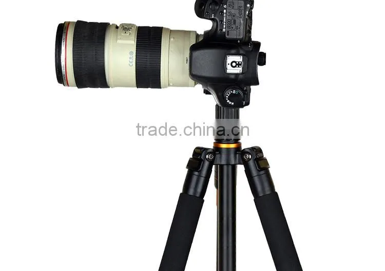 Q570 1410mm 2 section center pipe easy operated filp leg lock DSLR digital camera tripod monopod Professional aluminum tripod