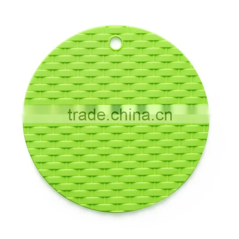 Slip heat resistant kitchen silicon mats/pot holder/food grade silicone pot holder