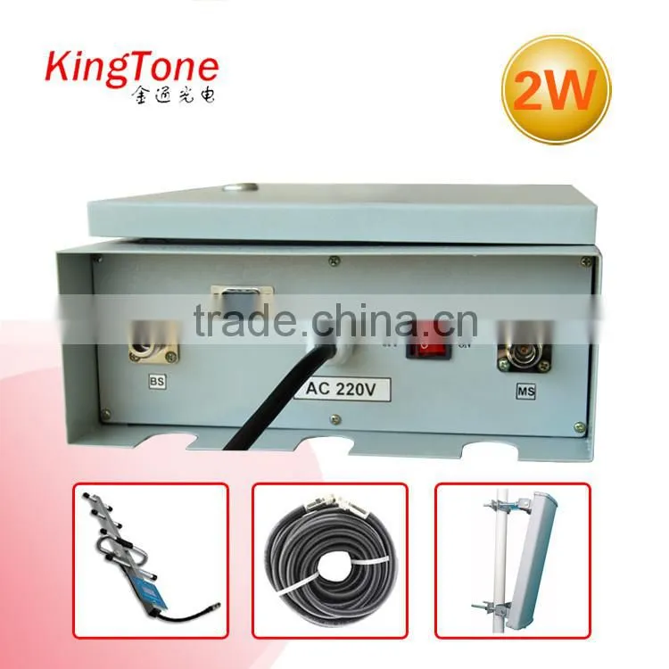Hot Kingtone indoor booster WCDMA 2100 signal repeater 3G mobile booster signal enhancer mini signal booster with accessories