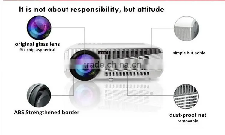 Brightest 4500lumens Built-in Android 4.2.2 Native Full HD Led Android Digital Smart Projector,Wireless connect to iPhone/iPad