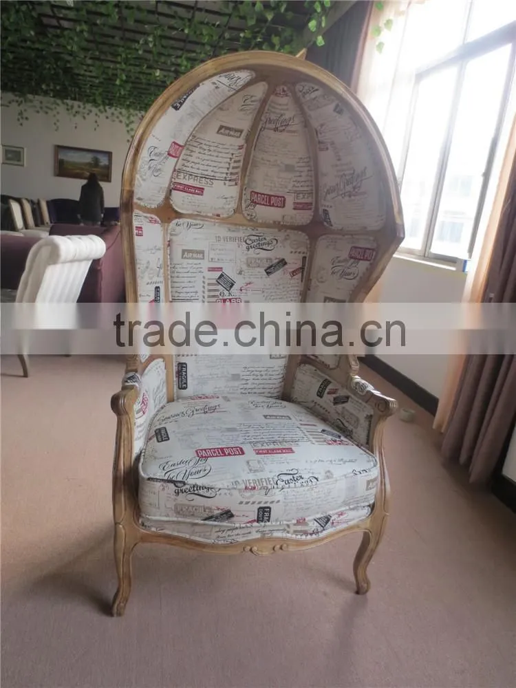 High Back Wooden Egg Chair