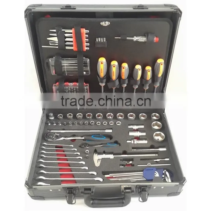 125pcs Aluminium Case Combination Mechanic Tool Box Set