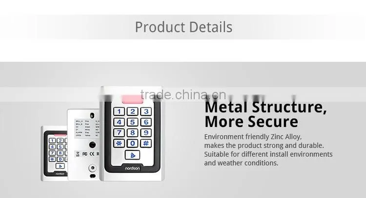 Nordson NT-250 Waterproof Metal Standalone RFID Door Access Control for Single Door Entrance