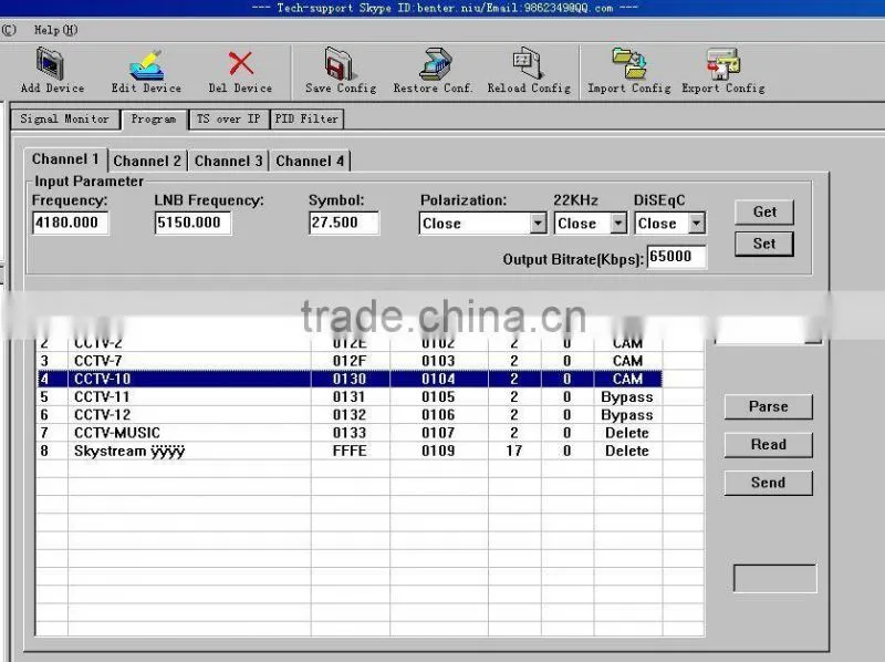 4in1 dvb s CI SPTS IRD (4 DVB-C RF in,4 CI,4 ASI+IP 32 SPTS Multicast UDP out)