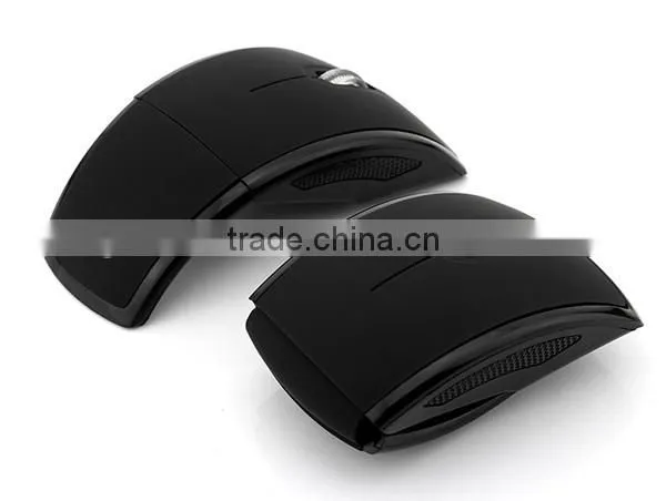 2.4Ghz Foldable Computer Black Wireless Mouse