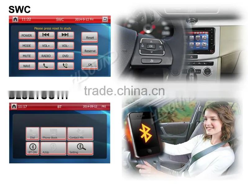 Hot Sale Built-in CANBUS car radio 2 din for vw polo
