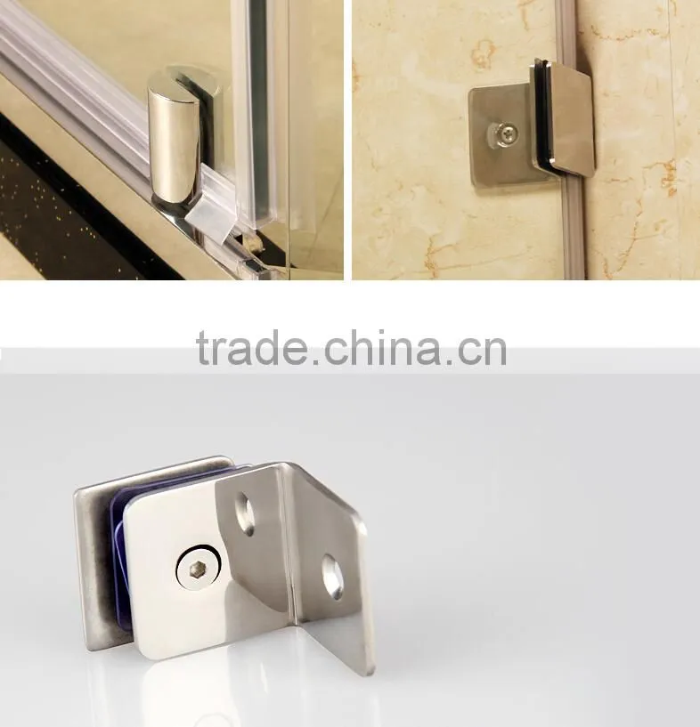 2015 frameless neo-angled toughened glass fold shower cabin