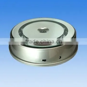 Colorful Crystal Rotating LED Bases Crystal Round LED light base with custom logo for crystal block display