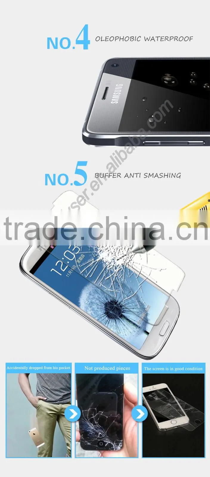 2.5D round edge tempered glass film screen protector for Samsung galaxy S5 glass screen protector