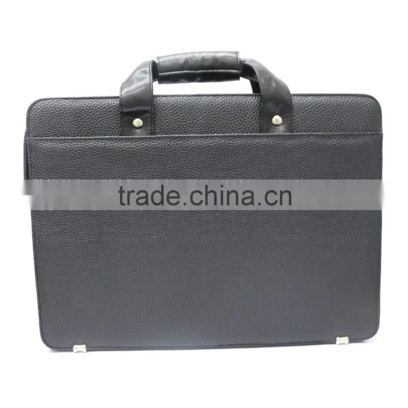 Factory hot sell fashion laptop bag real leather buisiness men's briefcase