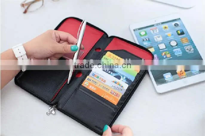 Business Organizer Holder Case Leather Cover Travel ID Credit Card Holder