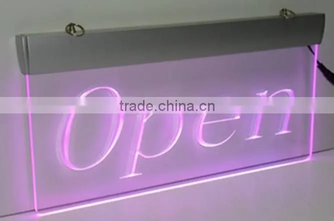 illuminated hanging custom acrylic led edge lit sign,acrylic led sign with laser cutting logo manufacturer