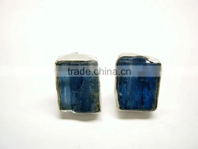 Tanzanite Raw Gemstone Stud 925 Sterling Silver Earring Jewelry, Rough Gemstone Stud Earring, Designer Gemstone Jewelry