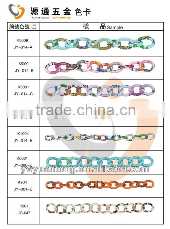 2016 hot sale wholesale green color chains for decoration